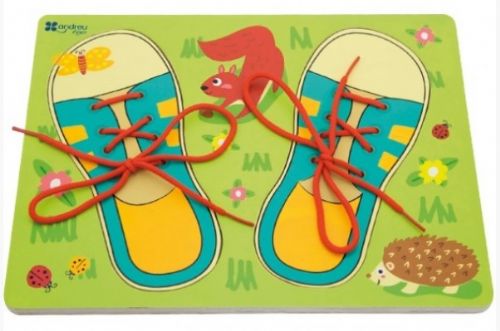Lacing shoes to support learning to tie laces Order Code 16420a