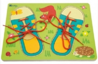 Lacing shoes to support learning to tie laces Order Code 16420a