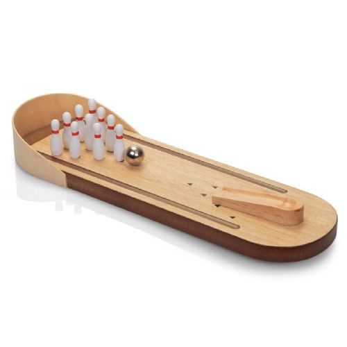 Classic Desktop Bowling Alley with metal ball and ten-pin set up Order Code 19116