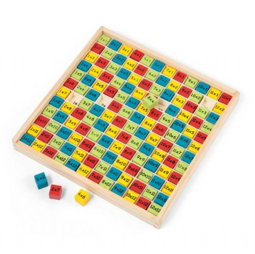 12x12 Times Tables Board with cubes featuring multiplication to solve Order Code 36187