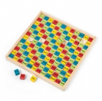 12x12 Times Tables Board with cubes featuring multiplication to solve Order Code 36187