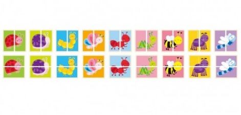 Matching Puzzle 36 brightly coloured puzzle pieces vertically or horizontally, helping children learn about different insects wildlife Order Code 5012
