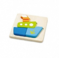 Handy Block Puzzle Boat raised pieces perfect for little hands to manipulate - Order Code 50171