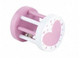 Wooden Baby Rattle with little bell in pink Order Code 50396