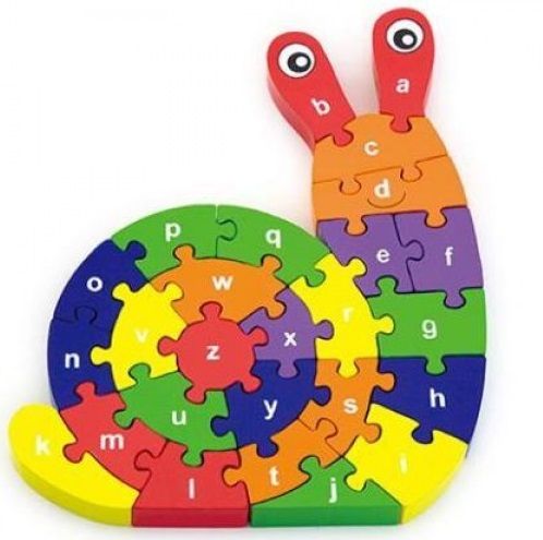 3D Colourful Chunky Snail Puzzle with Alphabet & Numbers Order Code 55252