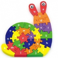 3D Colourful Chunky Snail Puzzle with Alphabet & Numbers Order Code 55252