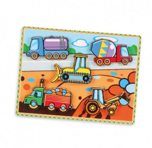 Chunky Puzzle Construction vehicles with lorries and diggers Order Code 56439