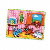 Chunky Puzzle Pets with cat, dog, bird, rabbit, fish and reptile Order Code 56440