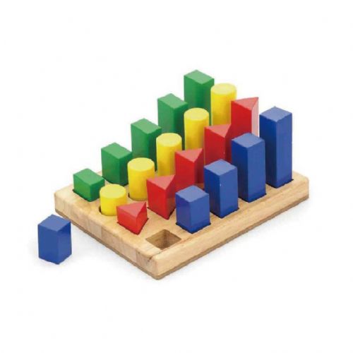 Shape Sequence Blocks using blocks of varying heights, shapes and colours Order Code 51367