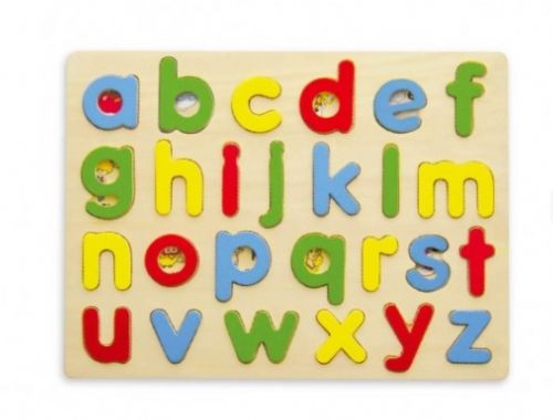 Lowercase abc Letter Puzzle board with coloured letters Order Code 58578