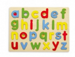Lowercase abc Letter Puzzle board with coloured letters Order Code 58578