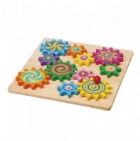 Colourful Spinning Cogs And Gears Puzzle fit the cogs together to get them all to move Order Code 59854