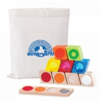 Wonderworld Sensory Blocks benefit children and develop 3 key senses skills, vision, touch and hearing Order Code WW-2511